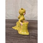 Vintage 1951 Gilner California Pottery Pixie Elf Figurine Planter Chartreuse