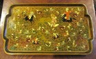 Fine Qajar Lacquered Papier-m  ch   Exotic Hunting Tea Tray  Persian  Circa 1920