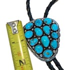 Fred Guerro Native American Navajo Turquoise Sterling Silver Bolo Tie 