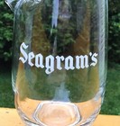 2 Two Seagram Seagram   s  Martini Cocktail Glass Pitcher Etched