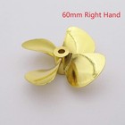 1pcs Rc Boat Model 55 60mm Metal Propeller 4-blades 4mm Shaft For Rc Marine Tool