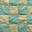 Vintage Handmade Patchwork Baby Blanket Lap Quilt Yellow And Green Squares 51x38