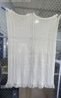 46 x71  Cream Off-white Elegant Diamond  Pattern Crocheted Afghan Throw Blanket