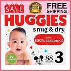 Huggies Snug   Dry Baby Diapers  Size 3  16-28 Lbs   88 Count  select For More 