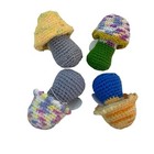 Handmade Crochet Mushrooms Set Of 4 Plush plushie Love Gift Multi Color