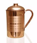 100  Pure Copper Jug Pitcher Glass Tumbler With Bottle Set For Health Benefits