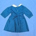 Polly Flinders Toddler Girl Blue Hand-smocked Dress  Sz 3t  Vintage 1960s