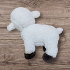 Vintage Russ Baa Baa Plush Lamb Sheep Clomping Rattle Toy 8  White   Brown Soft