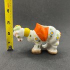 Vintage Japan Porcelain Circus Camel Pin Cushion Figurine Planter Orange Saddle