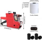 2-line 20 Digits Mx6600 Price Label Gun With 3 Inkers 5 Rolls 2800 White Stic   