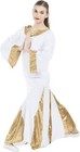Danzcue Womens Praise Robe Dress Xx-large  White-gold 