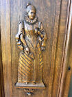 French Antique Carved Oak Wood Door  Architectural Salvage