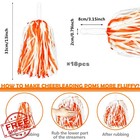 18pcs Cheerleading Pom Poms  Orange White  Sports Dancing Party Football