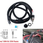 12 24 48 100  Automotive Switched Fuse Switch For Mini 10a  15a Fuse With Wire