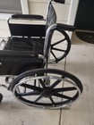Drive Manual Wheelchair Foldable Adjustable Footrests Padded Armrest Black Silv   