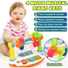 Baby Piano Toys Kids Rotating Music Piano Keyboard With Light Sound  Musical  