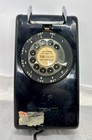 Vintage 1965 Stromberg Carlson Black Rotary Wall Telephone 554 Retro Prop As Is