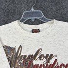 Vintage 90   s Holoubek Nh Harley Davidson Gray Paisley Graphic T-shirt Size L