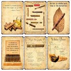 Vintage Cigar Whiskey Tin Metal Signs Home D  cor Cigarette Tobacco Poster Bar