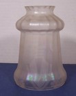 Vintage Frosted Iridescent Glass Hanging Lamp Shade 2-1 4  Fitter