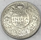 1940 India Bombay Mint 1 Rupee  George Vi  Bu  5 Silver  187 Oz Km-556