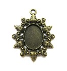 6 Antqd  Bronze Tone Clarissa Style 18mm X 13mm Cameo Pendant Earrings Settings