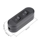 Inline Cord Switch Ac 250v 6a Duplex On-off Rocker Switch For Lamp Light  2pcs