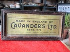 1950 Vintage Original Cavender s Ltd  Cigarettes Adv  Litho Tin Box Sign Framed