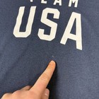 Team Usa Shirt Mens Medium Blue Nike Dri Fit Long Sleeve Olympic Training Stain