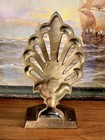 Vintage Art Deco Style Brass Fluer De Lis Bookend 8 5 