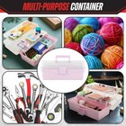 14    Plastic Tackle Box Organizer - 3-layer Portable Sewing Box  Art Caddy  Cr   