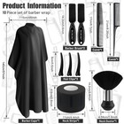 10 In 1 Hair Cutting Cape Set With Neck Duster  Combs  Clips For Salon Use