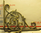 4 Cast Iron Shelf Brackets Braces Bookshelf 6 3 4  X 8  Brass Finish