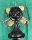 Antique Old General Electric Ge  4 Brass Blade Desk Fan