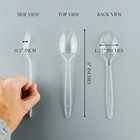Clear Plastic Soup Spoons Disposable Cutlery Medium Weight Utensils 100 Count