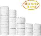 Fepito 15 Rolls 55 5 Yard White Lace Trim Ribbon Assorted Patterns Cream Vintage