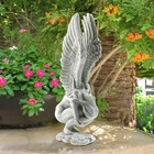 15in  Weeping Angel Sculpture Lawn Garden Statue Decor Out In Door Home Figurine