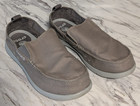 Crocs Men s Slate Gray Walu Syn Slip On Canvas Loafers Size 9