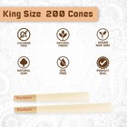 1 1 4 Size Bamboo Rolling Paper Cones Pre Rolled Natural Cones  200 Ct Kashmir