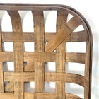 Vtg Large Tobacco Basket 20x20    Handmade Woven Rustic Farmhouse Primitive Square