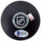 Brett Hull Autographed Signed St  Louis Blues Logo Puck In Silver Beckett 152347