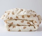 100  Cotton Muslin Crib Comforter quilt ultra Soft Cozy Reversible Baby 