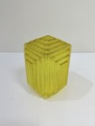Rare Yellow Art Deco Tiered Stepped Glass Lamp Light Shade