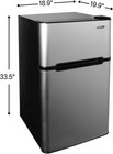 Conserv 19  Stainless Compact 2 Door Mini Refrigerator 3cf Reversible Door 110v