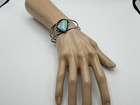Vintage Handmade Old Pawn Navajo Sterling Silver Turquoise Cuff Bracelet