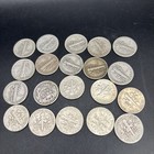 Lot Of 20 Mercury   Roosevelt Dimes  Plus 1 Barber 90  Silver 1935 - 1964   1901