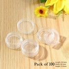 100 Pack Jars High Quality  Plastic Empty Sample Container Cosmetic