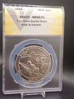 2019 Giant 5 Oz Silver Prooflike Atb War In The Pacific Quarter Graded Ms-60 Pl