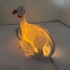 Vintage 1986 Gallery Art Ceramic Dinosaur Nightlight Lamp Momma And Baby Lamp