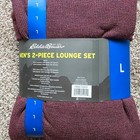 Eddie Bauer Men   s Thermal Shirt Fleece Lounge Pants Set Large Nwt
